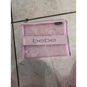 BEBE Pink Cosmetic Bag